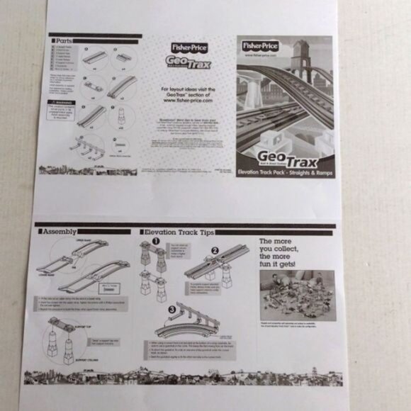 GeoTRAX Elevation Trax Pack Straights & Ramps G6170 34 Pieces + Manual 2004 - Picture 10 of 10